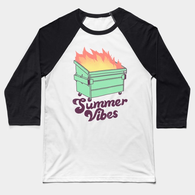 Summer Vibes Baseball T-Shirt by Hillary White Rabbit